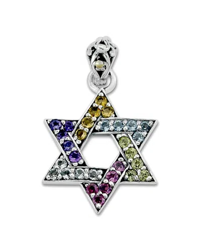 Samuel B. 18k & Silver 1.20 Ct. Tw. Multi Stone Pendant
