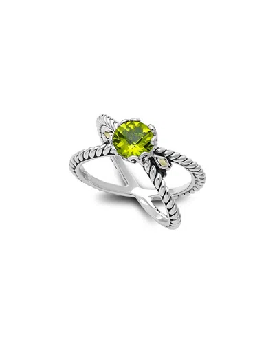 Samuel B. 18k & Silver 1.20 Ct. Tw. Peridot X Ring In Peridot Green