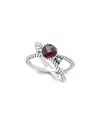 Samuel B. 18k & Silver 1.30 Ct. Tw. Garnet X Ring In Garnet Red
