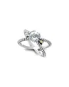 Samuel B. 18k & Silver 1.30 Ct. Tw. White Topaz X Ring