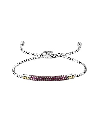 Samuel B. 18k & Silver 1.41 Ct. Tw. Ruby Bracelet