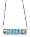 Samuel B. 18k & Silver 1.62 Ct. Tw. Sleeping Beauty Turquoise Necklace