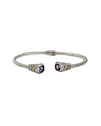 Samuel B. 18k & Silver 1.70 Ct. Tw. Amethyst Bangle