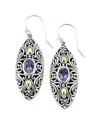 Samuel B. 18k & Silver 1.70 Ct. Tw. Amethyst Earrings In Purple