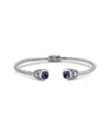 Samuel B. 18k & Silver 1.70 Ct. Tw. Amethyst Square Bangle Bracelet