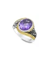 SAMUEL B. SAMUEL B 18K & SILVER 2.33 CT. TW. AMETHYST RING