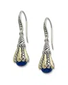SAMUEL B. SAMUEL B. 18K & SILVER 2.60 CT. TW. LAPIS DROP EARRINGS