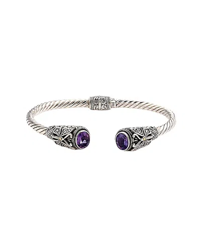 Samuel B. 18k & Silver 3.50 Ct. Tw. Amethyst Bracelet
