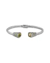 Samuel B. 18k & Silver 3.80 Ct. Tw. Citrine Twisted Cable Bangle Bracelet
