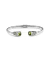Samuel B. 18k & Silver 4.00 Ct. Tw. Peridot Twisted Cable Bangle Bracelet