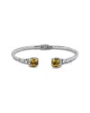 Samuel B. 18k & Silver 4.20 Ct. Tw. Citrine Seahorse Bangle Bracelet