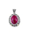 Samuel B. 18k & Silver 4.90 Ct. Tw. Ruby Pendant