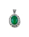 Samuel B. 18k & Silver 4.95 Ct. Tw. Emerald Pendant
