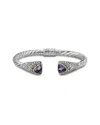 Samuel B. 18k & Silver 5.60 Ct. Tw. Amethyst Cable Bangle Bracelet