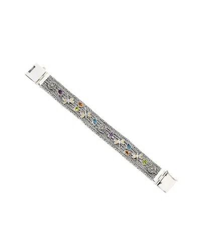 Samuel B. 18k & Silver 5.90 Ct. Tw. Multistone Bracelet In Metallic