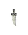 Samuel B. 18k & Silver 6.50 Ct. Tw. Bovine Bone Horn Pendant