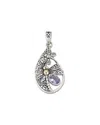 Samuel B. 18k & Silver Amethyst Dragonfly Pendant