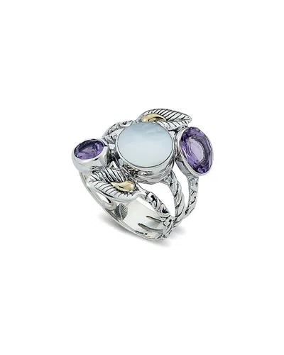 Samuel B. 18k & Silver Amethyst Pearl Ring In Metallic