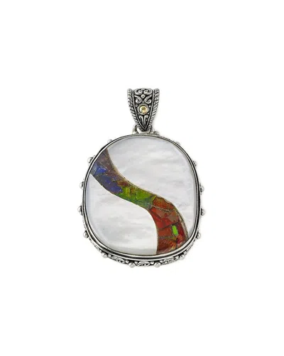 Samuel B. 18k & Silver Ammolite & Pearl River Pendant In Metallic
