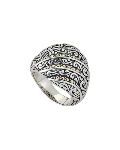 Samuel B. 18k & Silver Balinese Design Ring In Silver And Gold