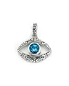 Samuel B. 18k & Silver Blue Topaz Evil Eye Pendant