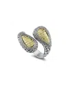 Samuel B. 18k & Silver Bypass Ring In Silver