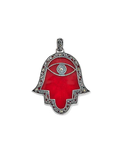 Samuel B. 18k & Silver Coral Pendant
