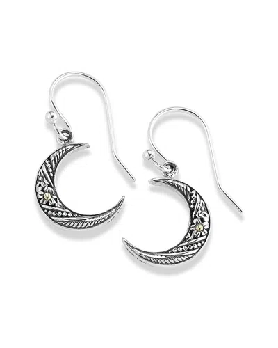 Samuel B. Sterling Silver & 18k Crescent Moon Earrings In Silver And Gold
