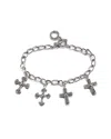 Samuel B. 18k & Silver Cross Bracelet