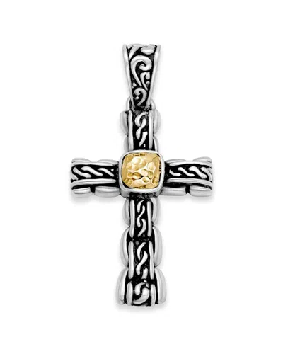 Samuel B. 18k & Silver Cross Pendant In Metallic