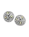 Samuel B. 18k & Silver Dot Design Earrings