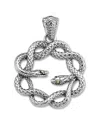 Samuel B. Sterling Silver & 18k Gold Double Snake Pendant
