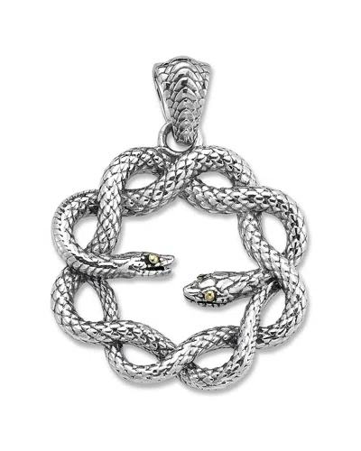 Samuel B. Sterling Silver & 18k Gold Double Snake Pendant