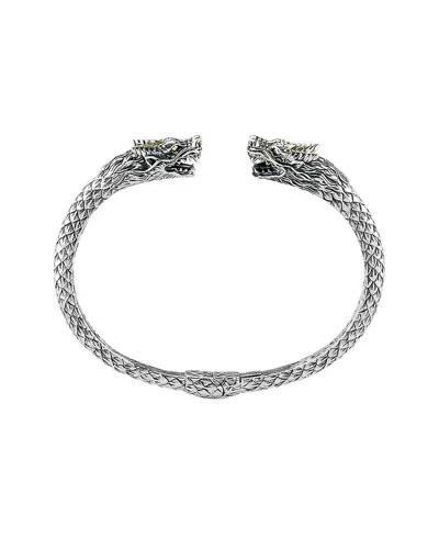 Samuel B. 18k & Silver Dragon Bangle Bracelet In Metallic