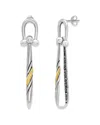 Samuel B. 18k & Silver Elongated Drop Earrings