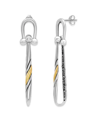 Samuel B. Elongated Drop Earrings In Silver And Gold