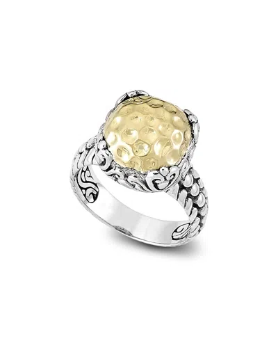 Samuel B. Filigree Hammered Textured Ring In Silver And Gold