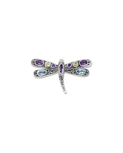 Samuel B. 18k & Silver Gemstone Dragonfly Pendant