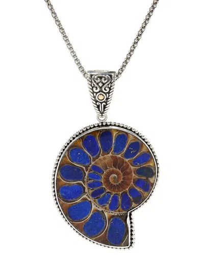 Samuel B. 18k & Silver Gemstone Pendant Pendant In Blue