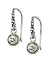 Samuel B. 18k & Silver Hammered Earrings