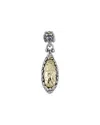 Samuel B. 18k & Silver Hammered Floral Pendant