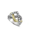 Samuel B. 18k & Silver Interlocking Ring