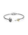 SAMUEL B. SAMUEL B. 18K & SILVER KEY & LOCKET BANGLE BRACELET