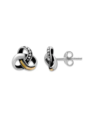 Samuel B. 18k & Silver Knot Studs In Metallic