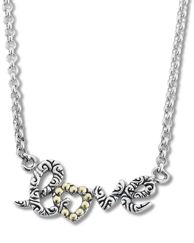 Samuel B. 18k & Silver Love Necklace