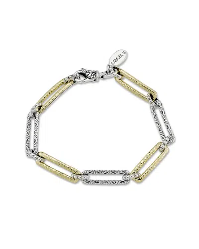 Samuel B. 18k & Silver Paperclip Bracelet