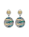 Samuel B. 18k & Silver Pearl Balinese Design Earrings