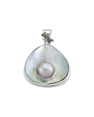 Samuel B. 18k & Silver Pearl Blister Pendant In Metallic