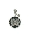 Samuel B. 18k & Silver Pearl Butterfly Pendant