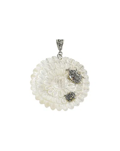 Samuel B. 18k & Silver Pearl Flower Pendant In Metallic